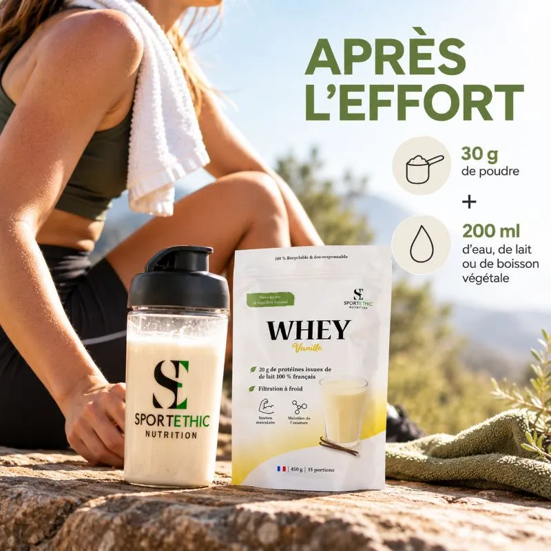 Whey Vanille Française Clean & Performante – SportEthic Nutrition