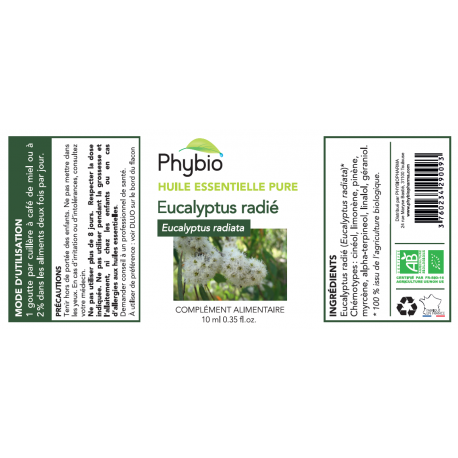 Promotion Eucalyptus Radiata Huile essentielle PHYBIO - 10ml